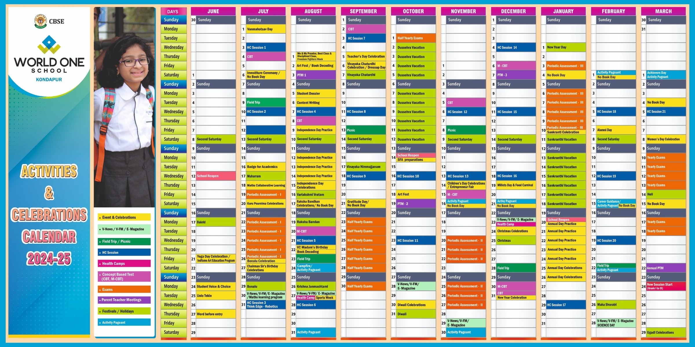 CBSE Academic Calendar 2024-25